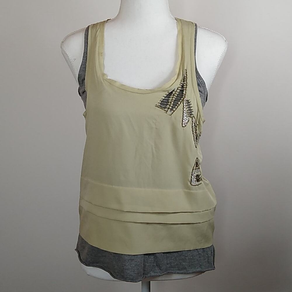 UO Silence + Noise Layered Embellished Tank Top XS